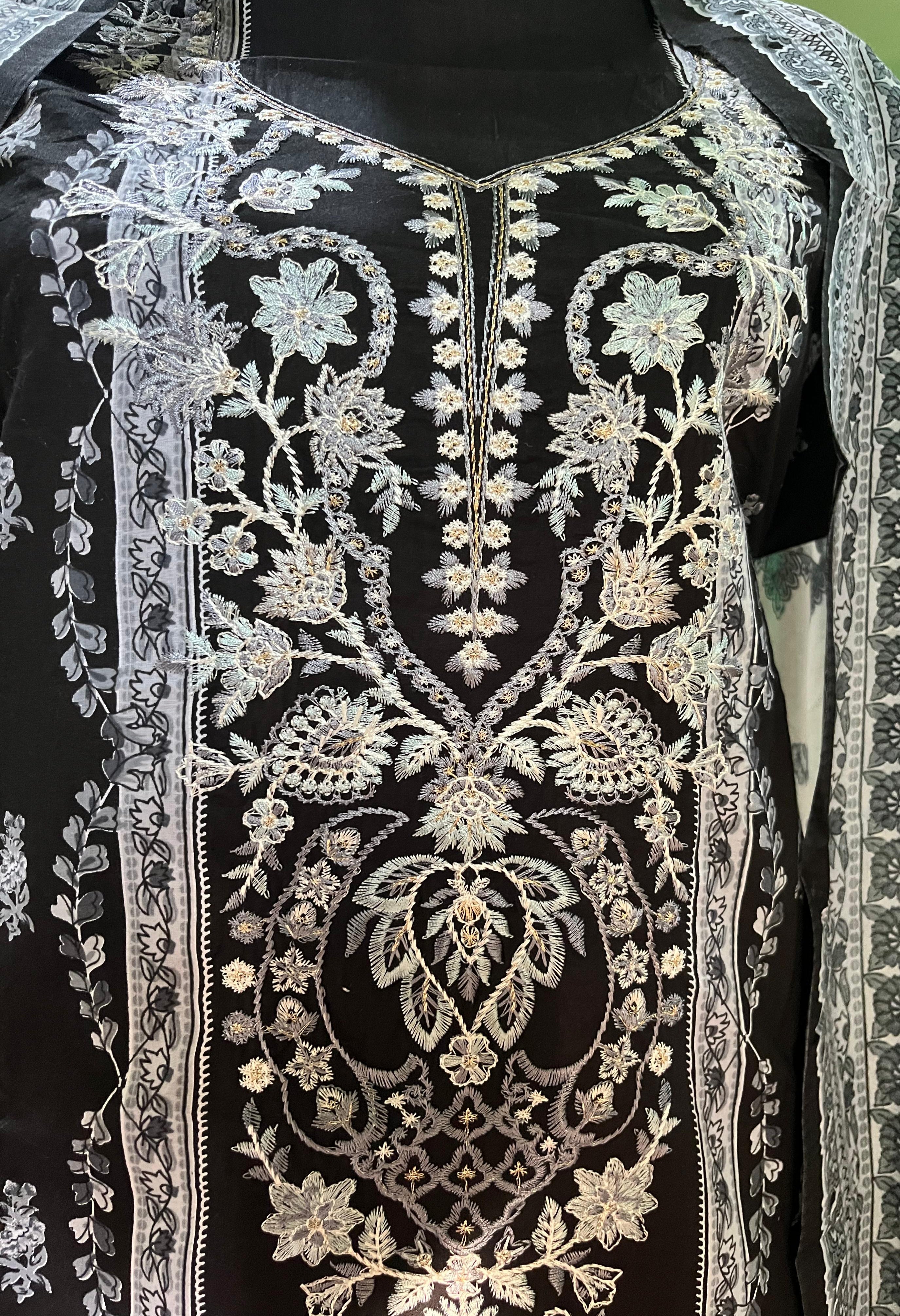 Elegant Lawn Cotton Embroidered Suit