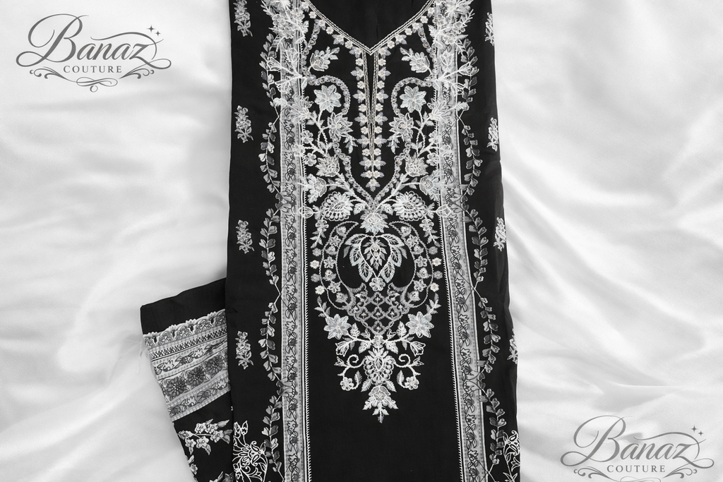 Elegant Lawn Cotton Embroidered Suit