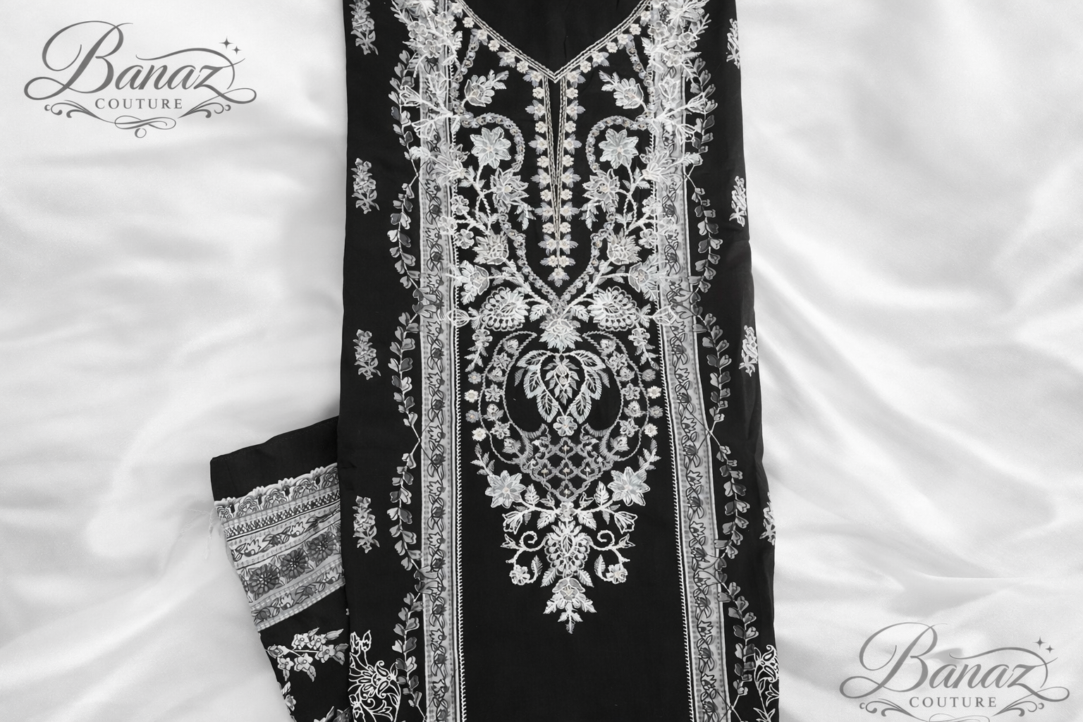 Elegant Lawn Cotton Embroidered Suit