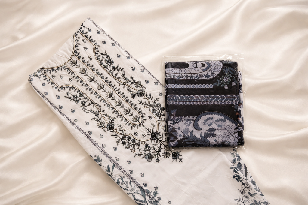 Elegant Lawn Cotton Embroidered Suit