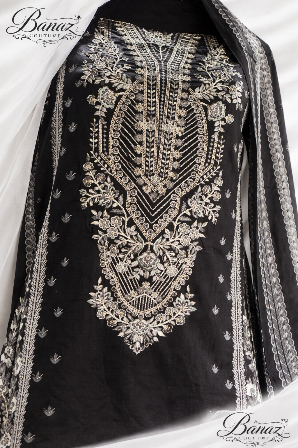 Elegant Lawn Cotton Embroidered Suit